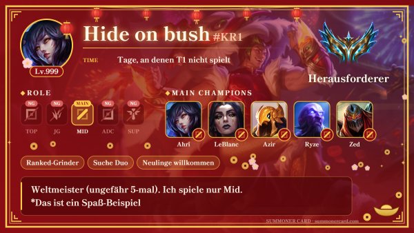 Summoner-Card-Vorlage: Mondneujahr