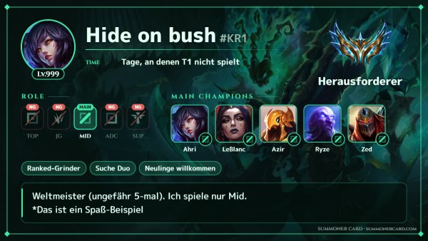 Summoner-Card-Vorlage: Schatteninseln