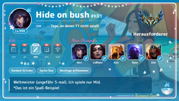 Summoner-Card-Vorlage: Songkran