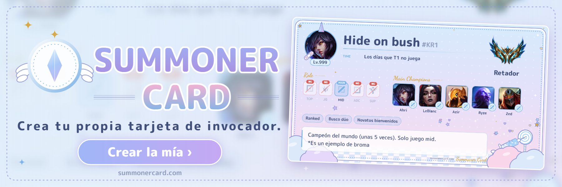 SUMMONER CARD banner: Azul soñador
