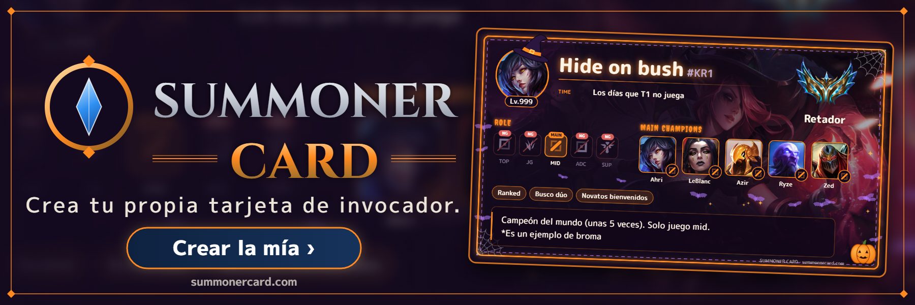 SUMMONER CARD banner: Halloween