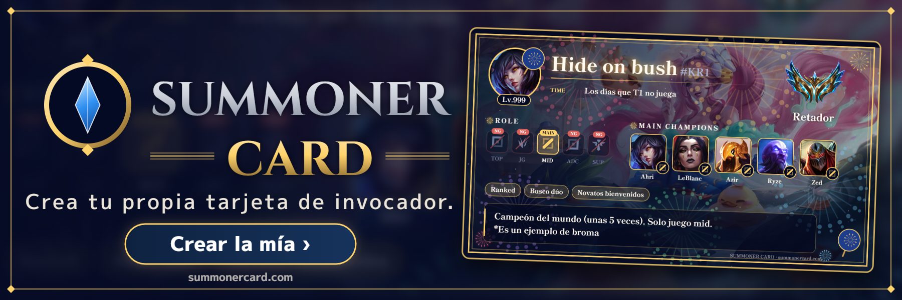 SUMMONER CARD banner: Fuegos artificiales