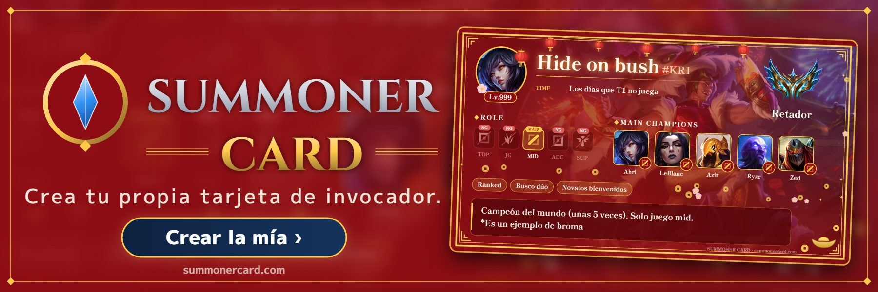 SUMMONER CARD banner: Año Nuevo Lunar