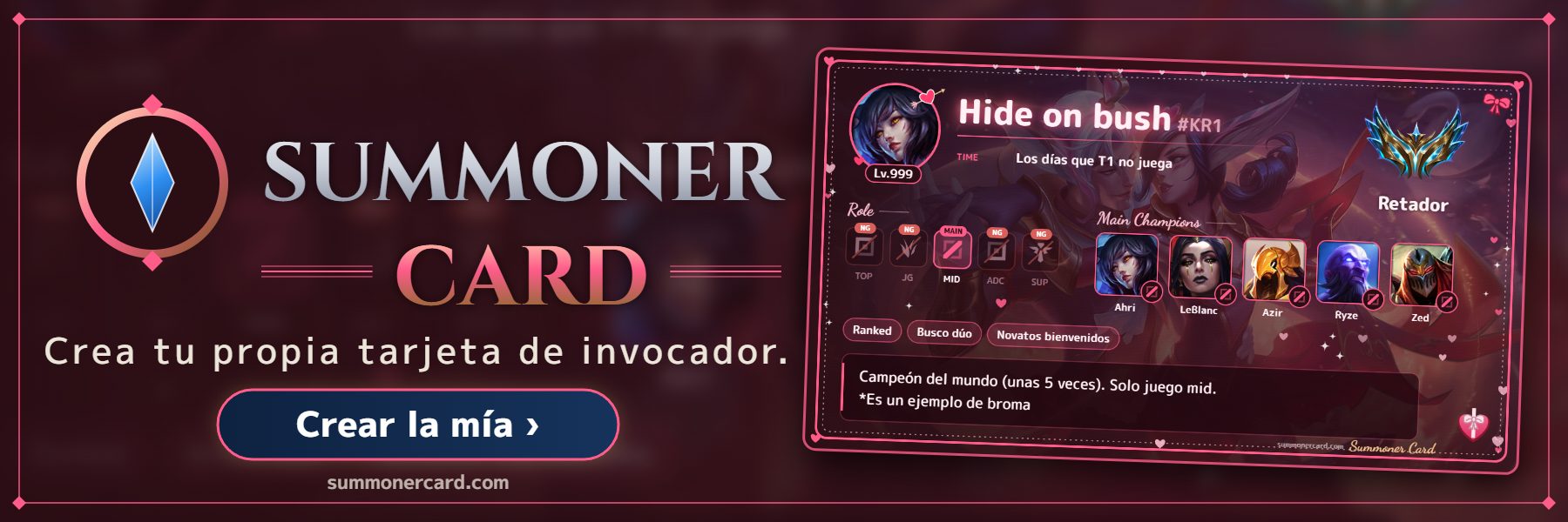 SUMMONER CARD banner: San Valentín