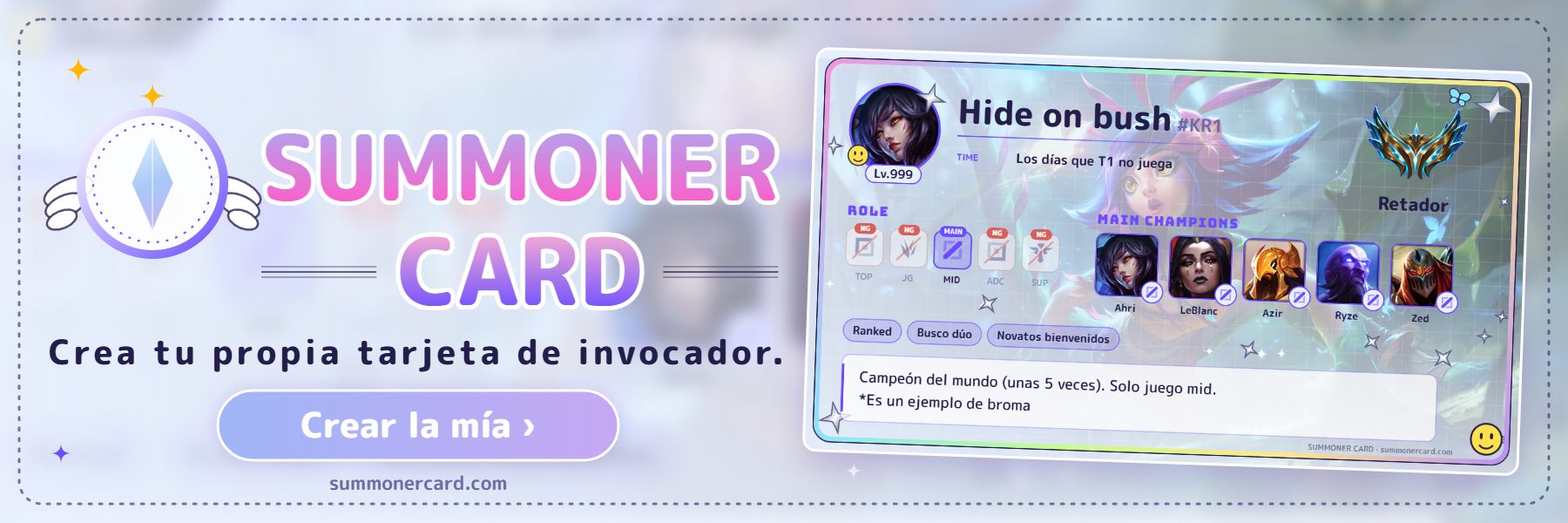 SUMMONER CARD banner: Y2K