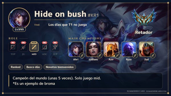 Plantilla de tarjeta de invocador: Hextech