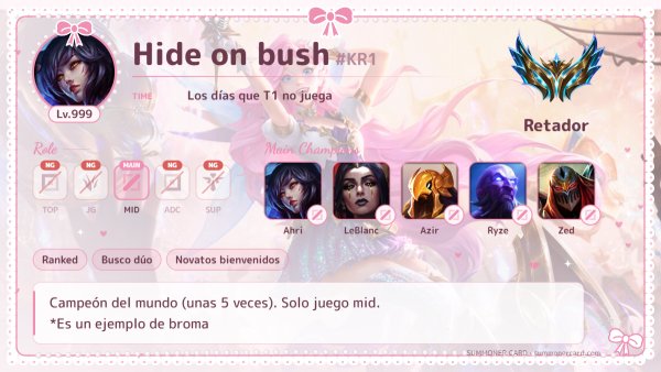 Plantilla de tarjeta de invocador: Ryousan-kei