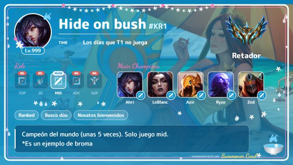 Plantilla de tarjeta de invocador: Songkran