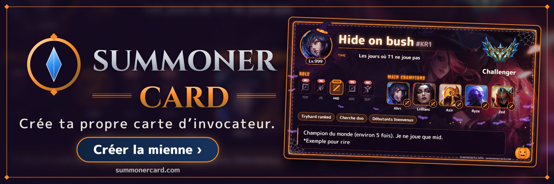 SUMMONER CARD banner: Halloween