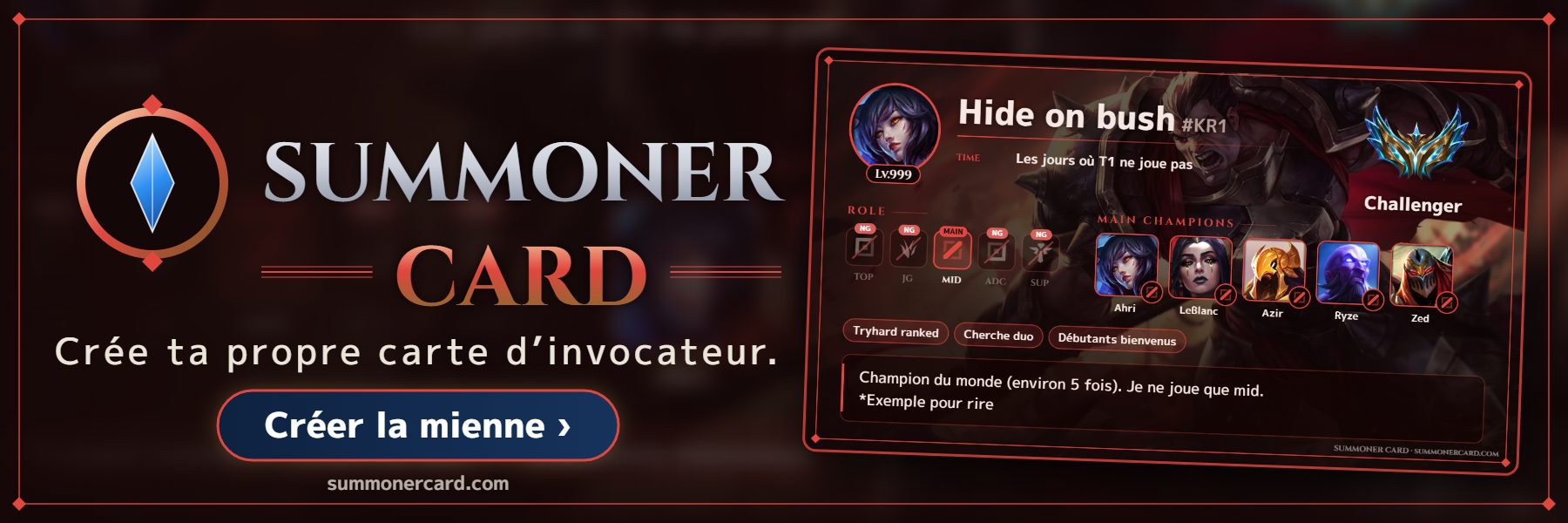 SUMMONER CARD banner: Noxus
