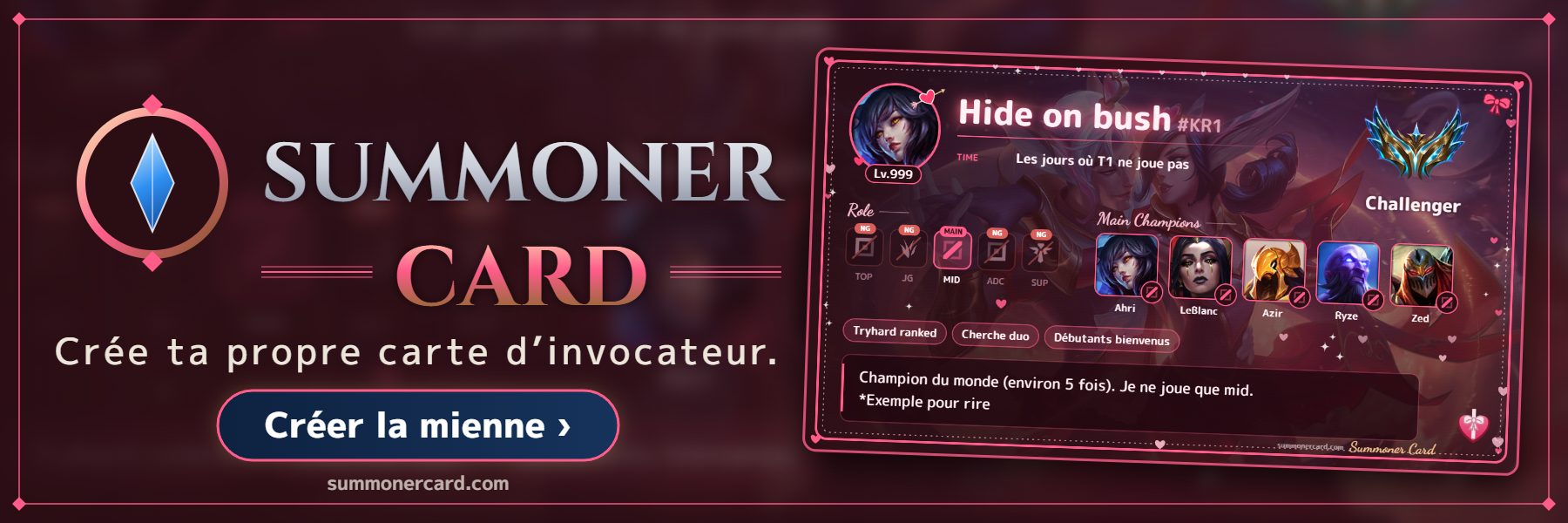 SUMMONER CARD banner: Saint-Valentin