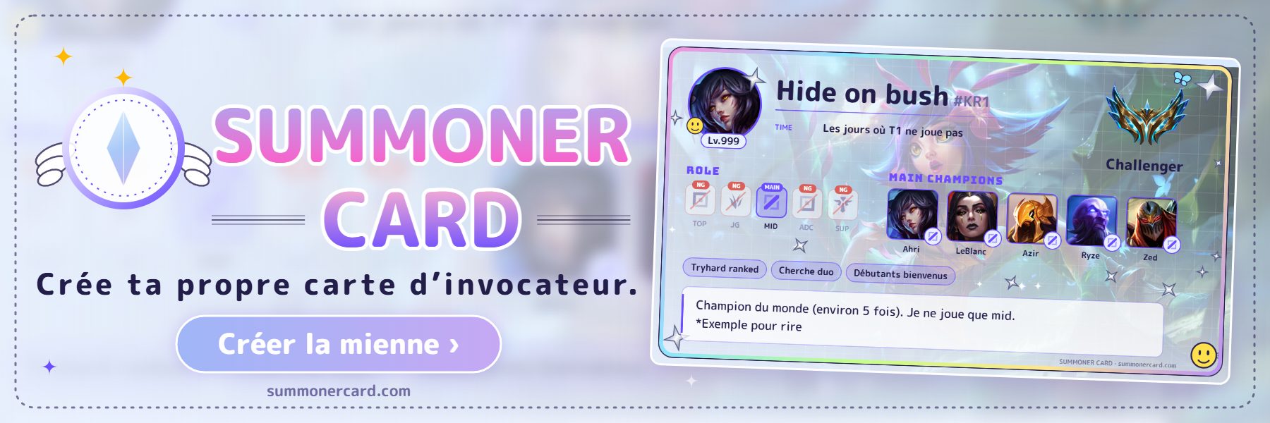 SUMMONER CARD banner: Y2K