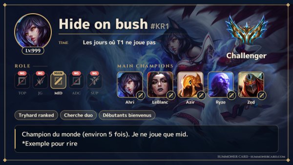 Modèle de carte d’invocateur : Hextech