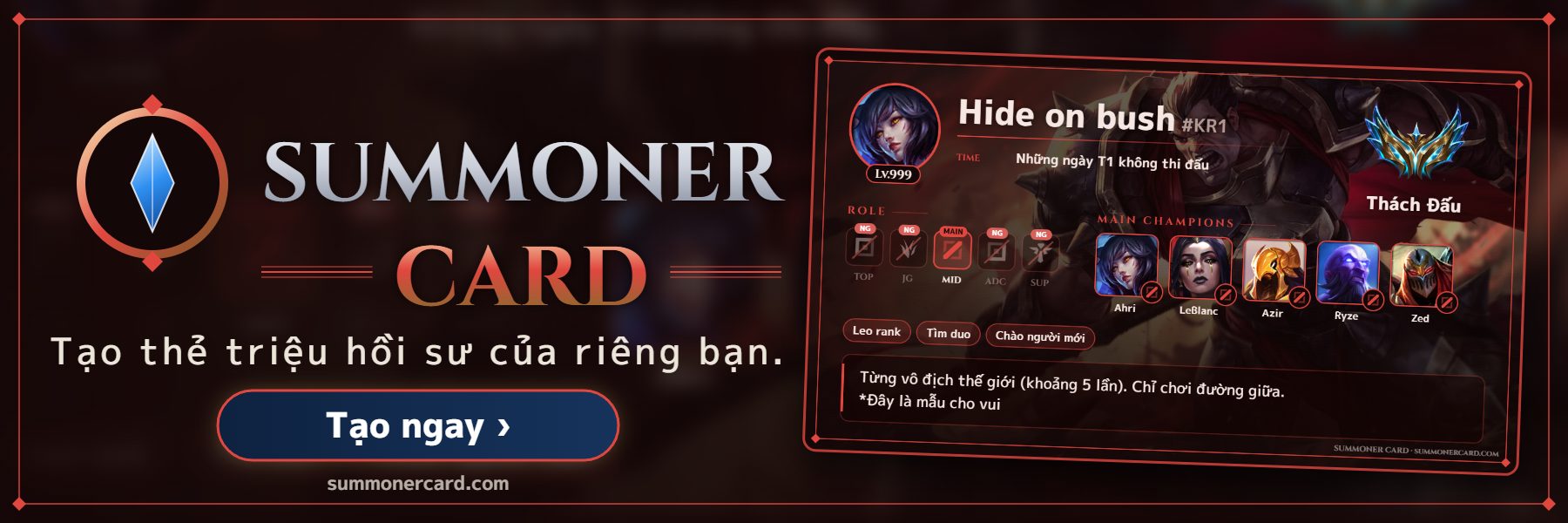 SUMMONER CARD banner: Noxus
