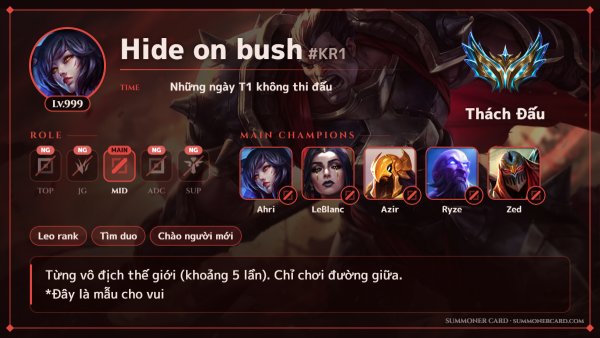 Mẫu thẻ triệu hồi sư: Noxus
