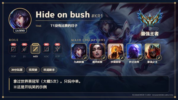 召唤师卡片模板 海克斯科技