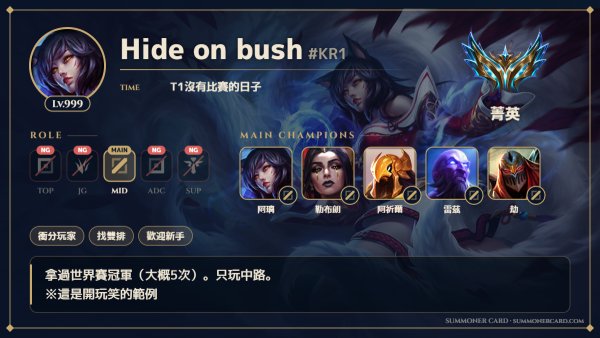 召喚師卡片範本 海克斯科技